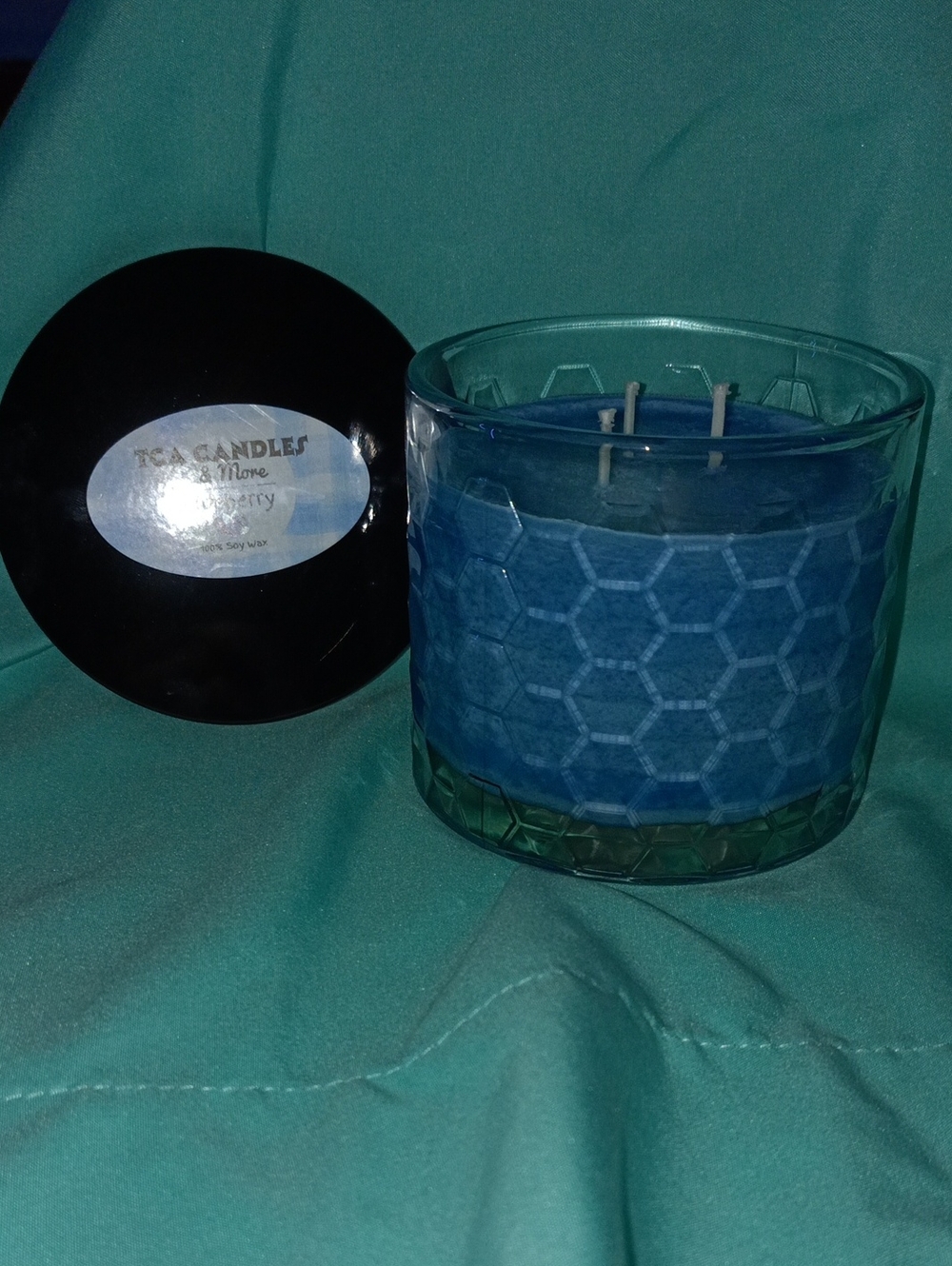 Blueberry Scented Triple-Wick Decorative Candle